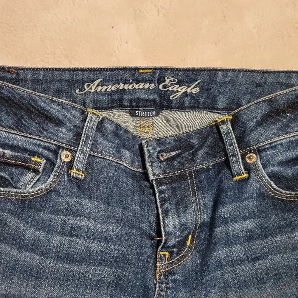 American Eagle Stretch Skinny Denim Jeans Size: 4 - Picture 2 of 10